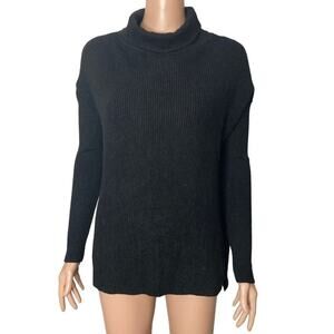 Devotion By Cyrus Sweater Womens XS Turtleneck Black Ribbed